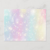 Rainbow Unicorn Invitation de fête d'anniversaire (Dos)