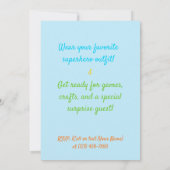 Rainbow Unicorn Invitation de la fête des enfants (Dos)