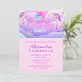 Rainbow Unicorn Invitations d'anniversaire 7e fill (Debout devant)