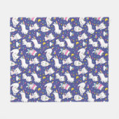 Rainbow Unicorn-Kat Fleece Deken (Voorkant (Horizontaal))