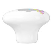 Rainbow Unicorn Keramische Knop (Zijkant)