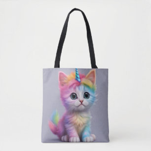 Rainbow Unicorn Kitten Draagtas
