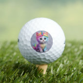 Rainbow Unicorn Kitten Golfballen (Insitu Shirt)