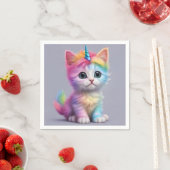 Rainbow Unicorn Kitten Servet (Insitu)