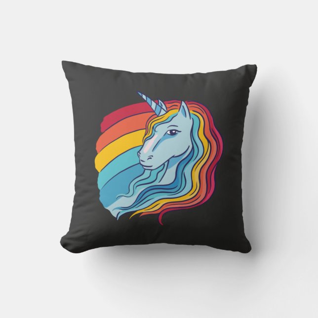 Rainbow Unicorn Kussen (Voorkant)