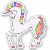 Rainbow Unicorn Laptop Sticker (Voorkant)
