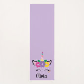 Rainbow Unicorn Lavender Specialized Yoga Mat (Voorkant)
