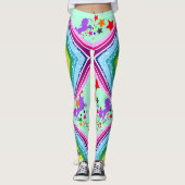 Rainbow unicorn Leggings personaliseren Yoga Pants (Voorkant)