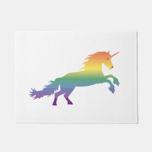 Rainbow Unicorn lgbt Deurmat