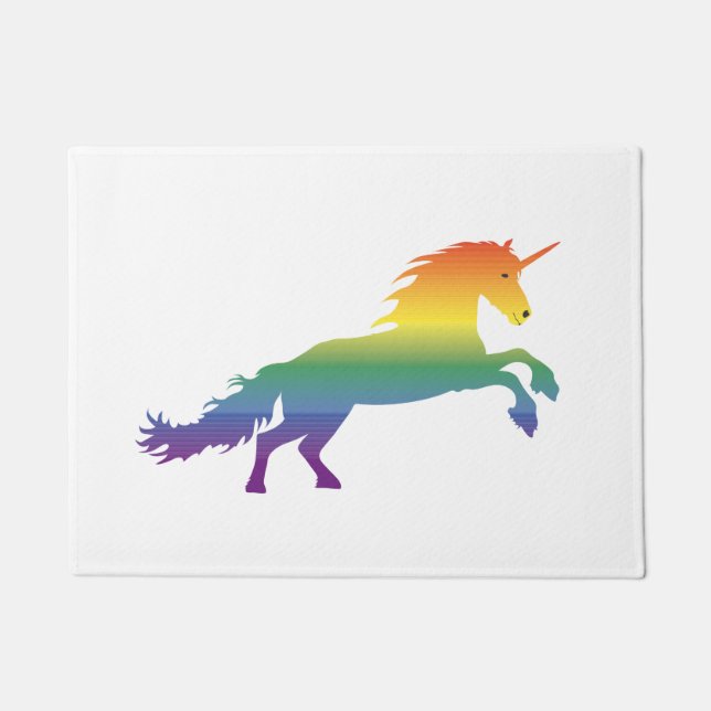 Rainbow Unicorn lgbt Deurmat (Voorkant)