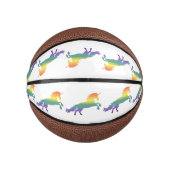 Rainbow Unicorn lgbt Mini Basketbal (Voorkant)