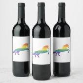 Rainbow Unicorn lgbt Wijn Etiket (Flessen)