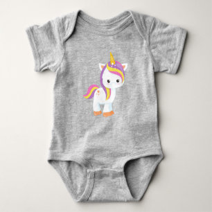 Rainbow Unicorn, Magic Unicorn, Cute Unicorn, Star Romper