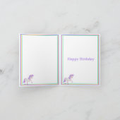 Rainbow Unicorn Magical Cute Personal Age Birthday (Binnen)