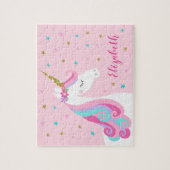 Rainbow Unicorn Magical Glitter Pink Legpuzzel (Verticaal)