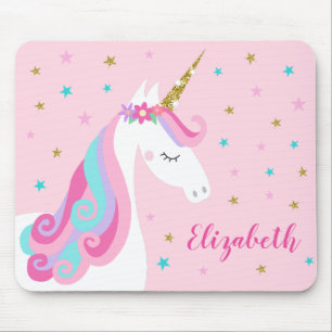 Rainbow Unicorn Magical Glitter Pink Muismat