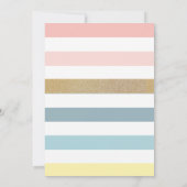 Rainbow & Unicorn Magisch Goud Verjaardag Kaart (Achterkant)