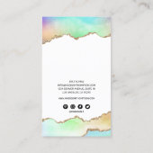 Rainbow Unicorn Makeup Lashes Visitekaartje (Achterkant)