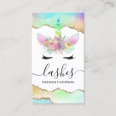 Rainbow Unicorn Makeup Lashes Visitekaartje (Voorkant)