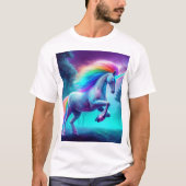 Rainbow Unicorn Mannen basic T-shirt (Voorkant)