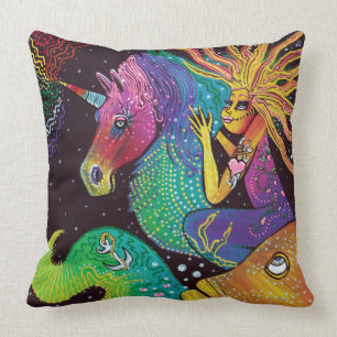Rainbow Unicorn Mermaid Kussen