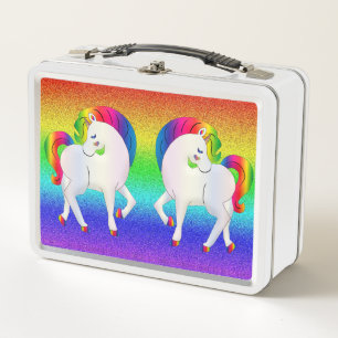 Rainbow Unicorn Metal Doos