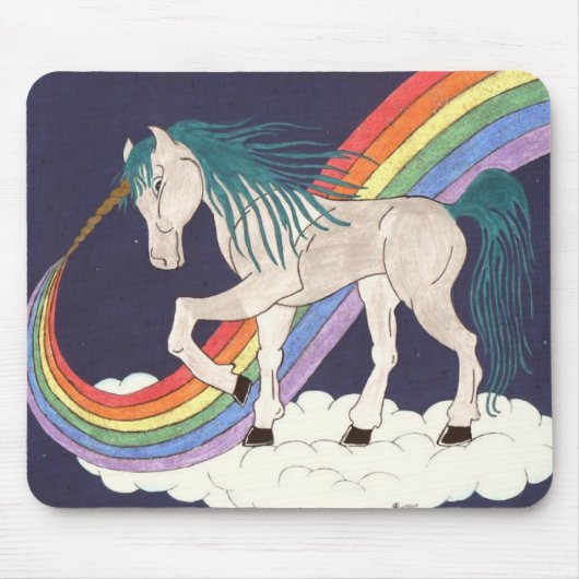Rainbow Unicorn Mousepad Muismat (Voorkant)