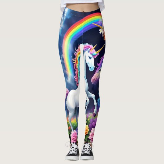 Rainbow Unicorn One Leggings (Voorkant)