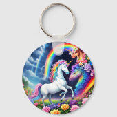 Rainbow Unicorn One Sleutelhanger (Voorkant)