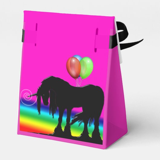 Rainbow Unicorn Party Bedankdoosjes (Achterkant)