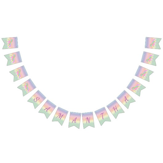 Rainbow Unicorn Party Bunting Banner (Alle)