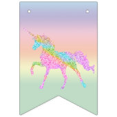 Rainbow Unicorn Party Bunting Banner (Derde vlag)