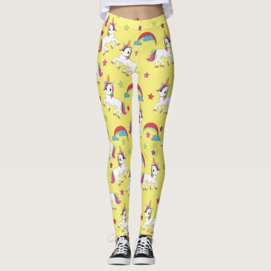 Rainbow Unicorn Party Leggings (Voorkant)