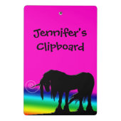 Rainbow Unicorn Party Mini Klembord (Achterkant)