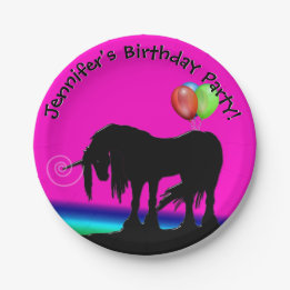 Rainbow Unicorn Party Papieren Bordje