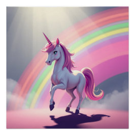 Rainbow Unicorn Perfect Poster