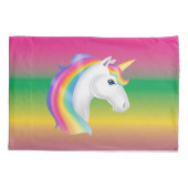 Rainbow Unicorn Pillow Hoesje Set Kussensloop (Achterkant-Links)