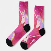 Rainbow Unicorn Pink Glitter Dream Sokken (Links)