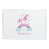 Rainbow Unicorn Pink Paars Girly Kussensloop (Achterkant)