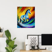 Rainbow Unicorn Printable Wall Art - van hoge kwal Poster (Thuiskantoor)