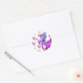 Rainbow Unicorn Ronde Sticker (Envelop)