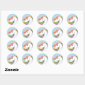 Rainbow Unicorn Ronde Sticker (Vel)