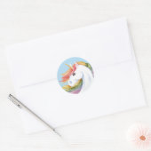 Rainbow Unicorn Ronde Sticker (Envelop)