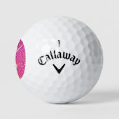 Rainbow Uniçorn Roze Glitter Magisch Gepersonalise Golfballen (Logo)