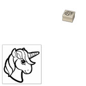 Rainbow Unicorn Rubberstempel (Gestempeld)