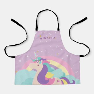 Rainbow Unicorn Schattige gepersonaliseerd Kinder  Schort