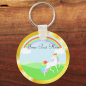 Rainbow Unicorn Sleutelhanger (Voorkant)