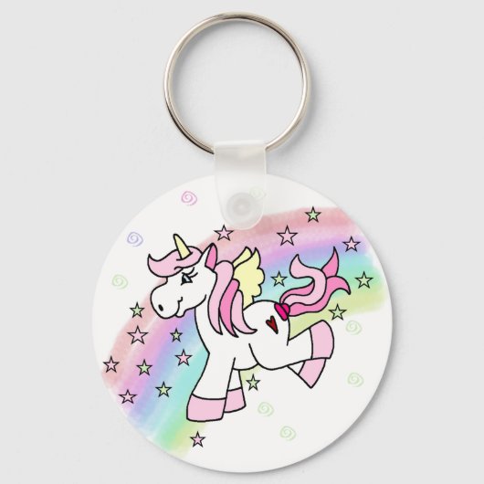 Rainbow Unicorn Sleutelhanger (Voorkant)