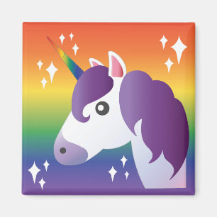 Rainbow Unicorn Sparkle Emoji Magnet Magneet