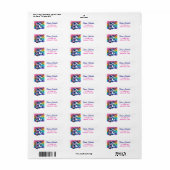 Rainbow Unicorn Sparkles Sprookje Gepersonaliseerd Etiket (Full Sheet)